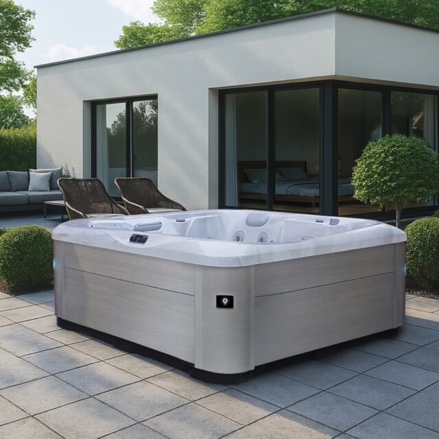 Aquasolus ASPEN Jacuzzi Moderne luxe villa tuin
